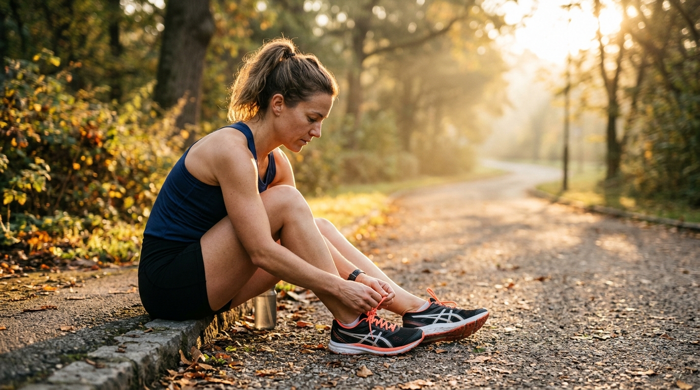 Photorealistic editorial photograph representing How to Stay Motivated on Your Fitness Journey