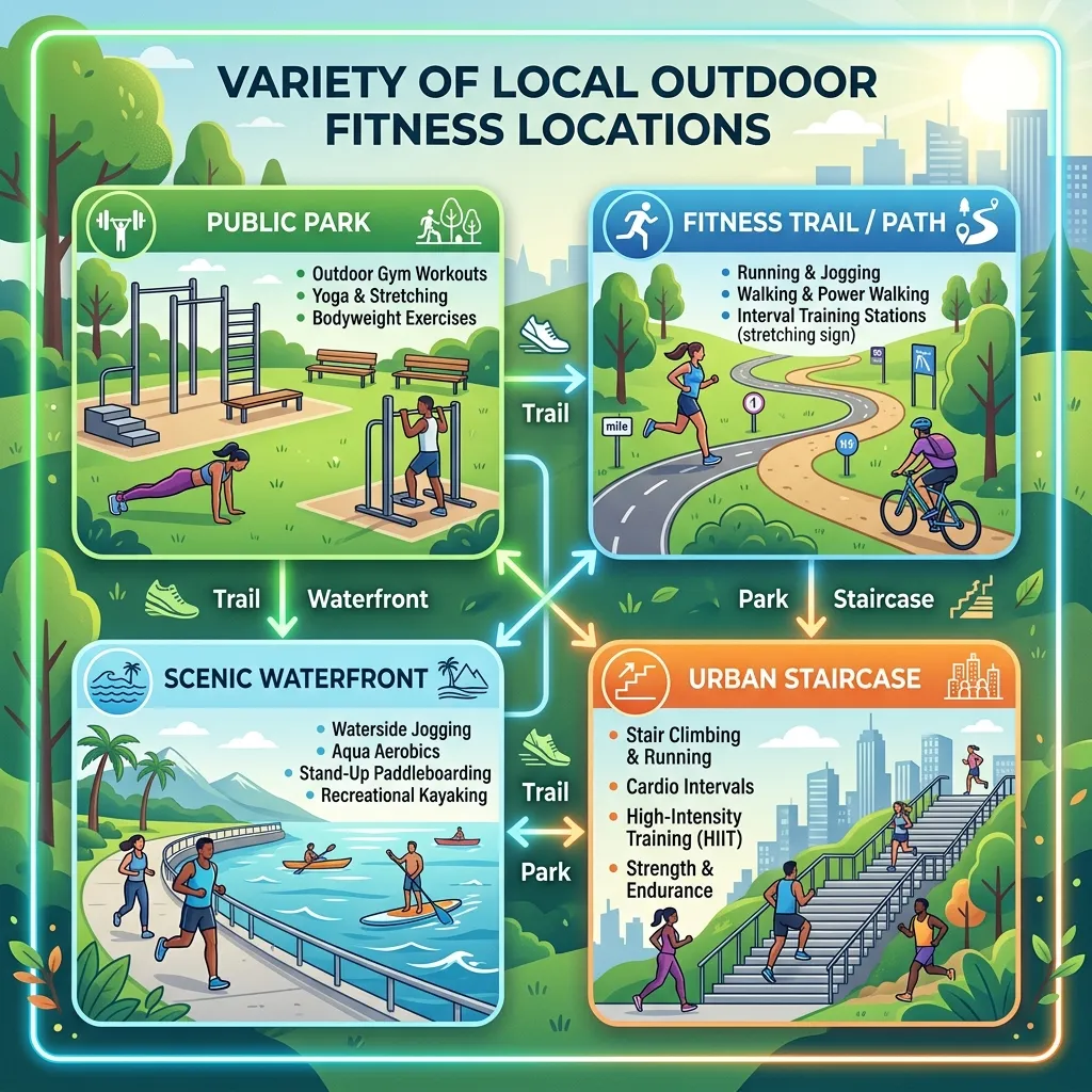 Local Outdoor Fitness Locations Variety