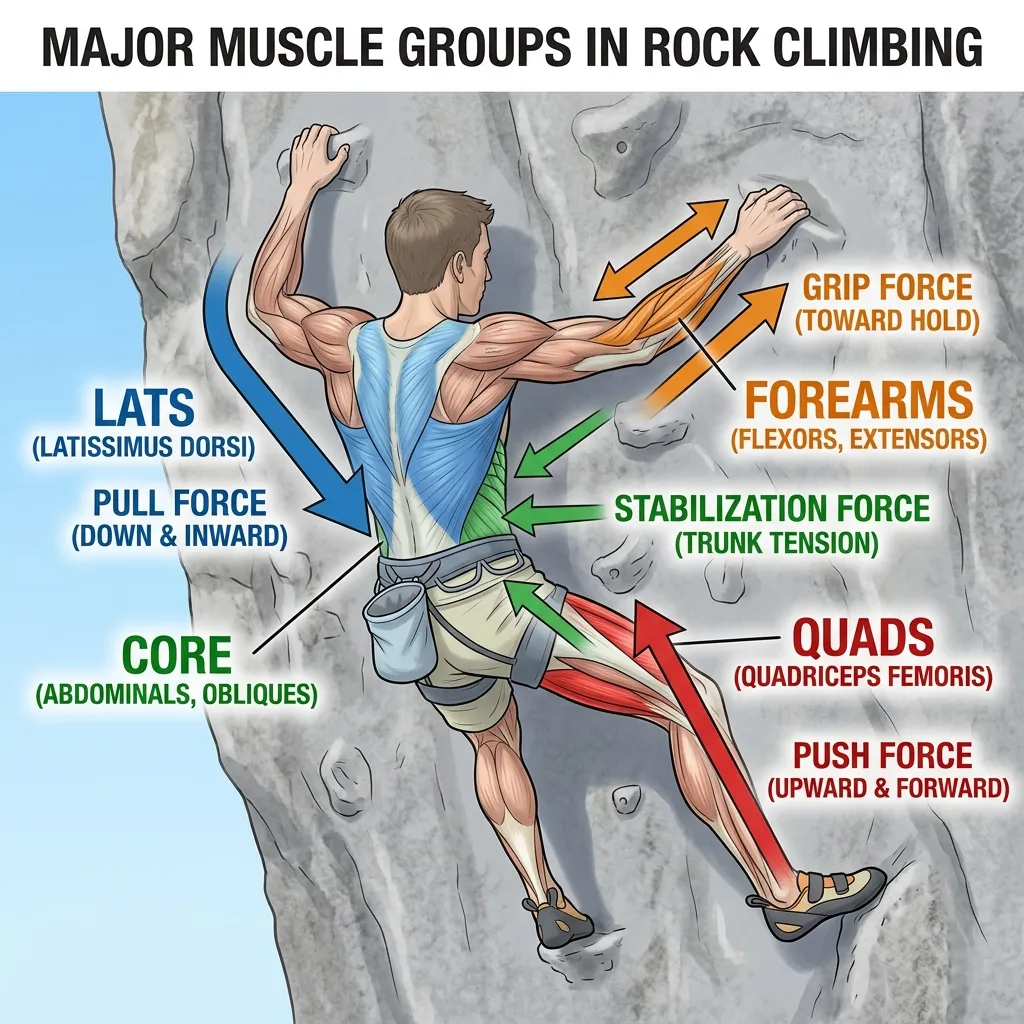 Major Muscle Groups Used in Rock Climbing