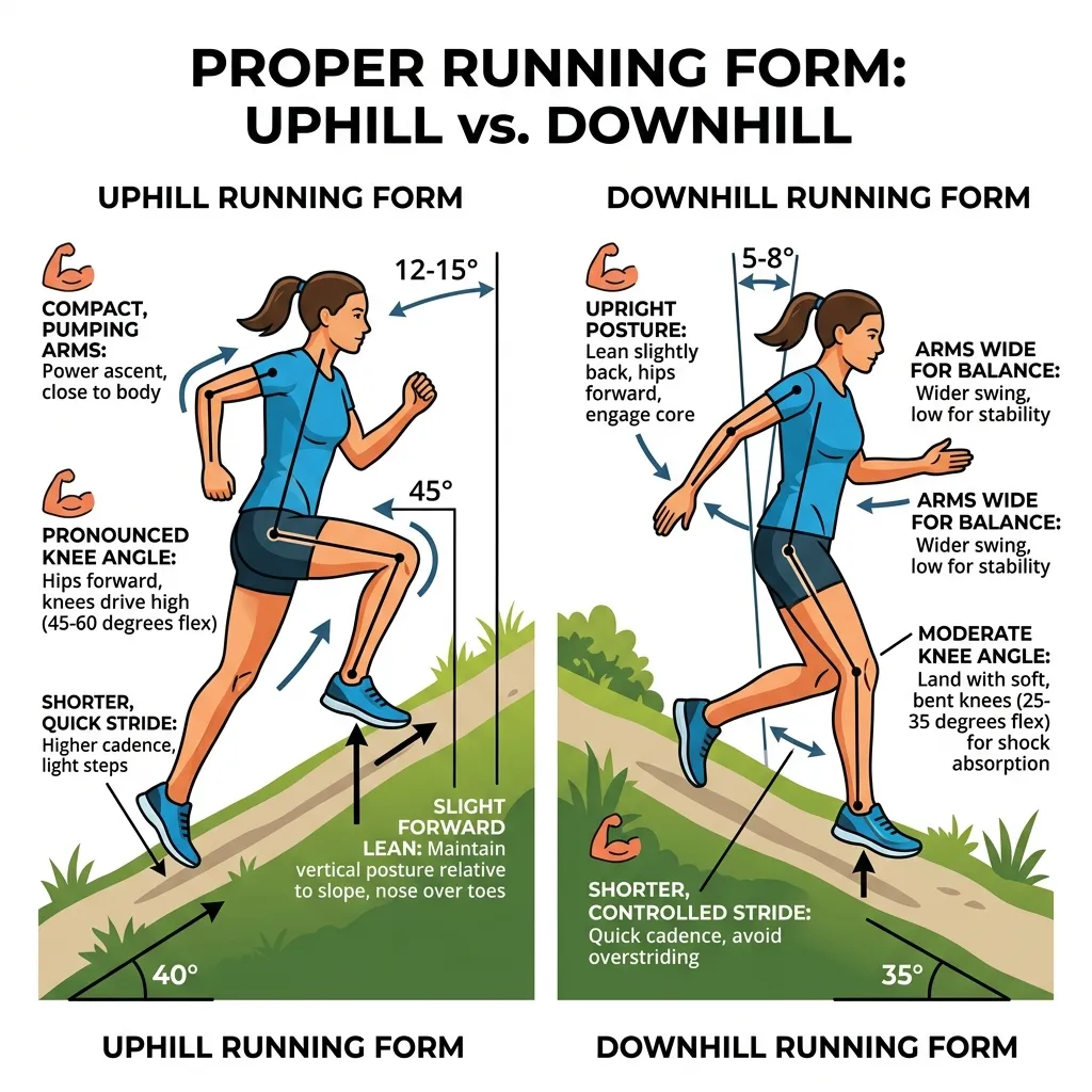 Proper Running Form for Uphill vs. Downhill Running