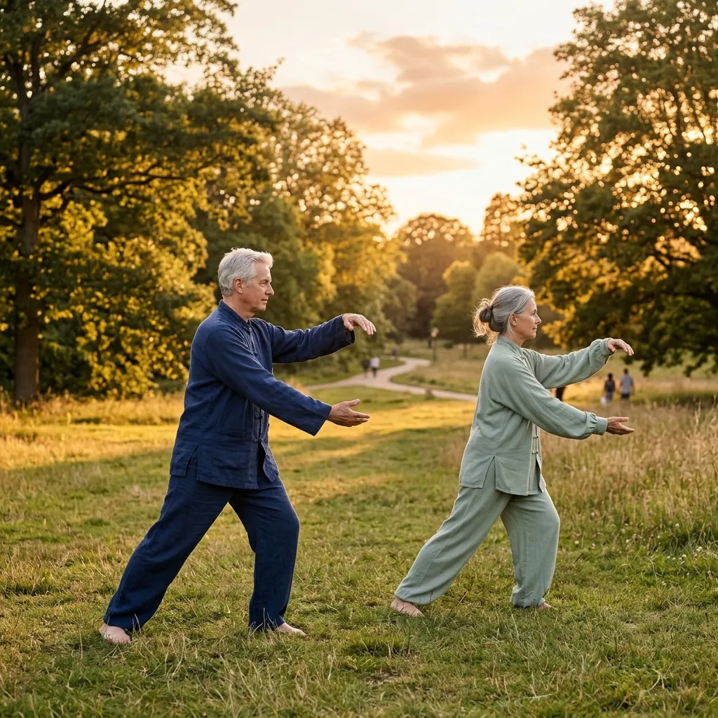 Serene Tai Chi Practice in the Park