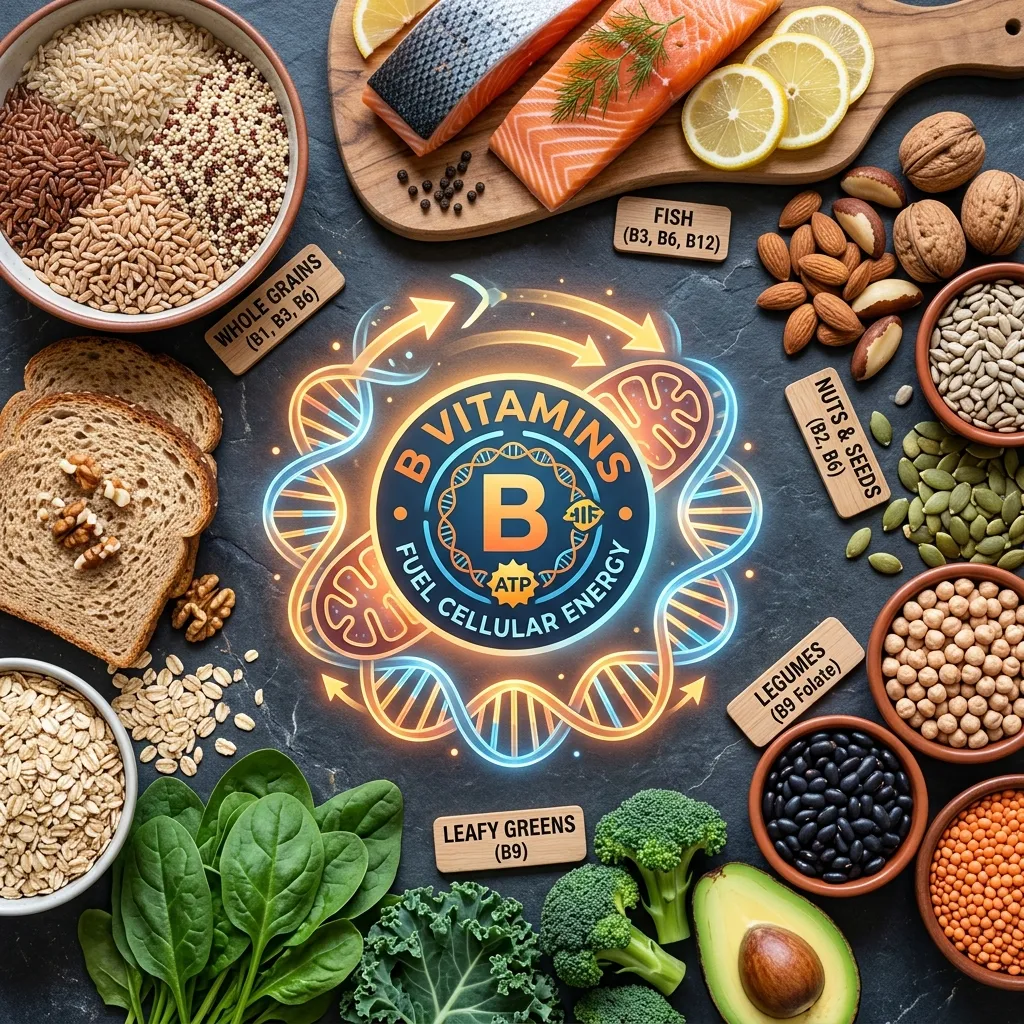 Niacin-rich foods supporting metabolism and DNA health.