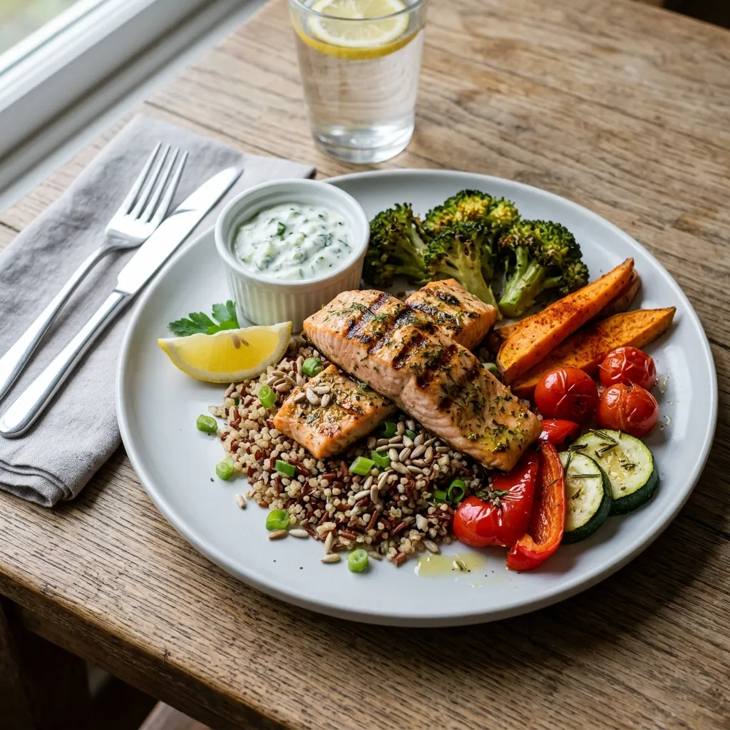 A carefully prepared high-protein meal