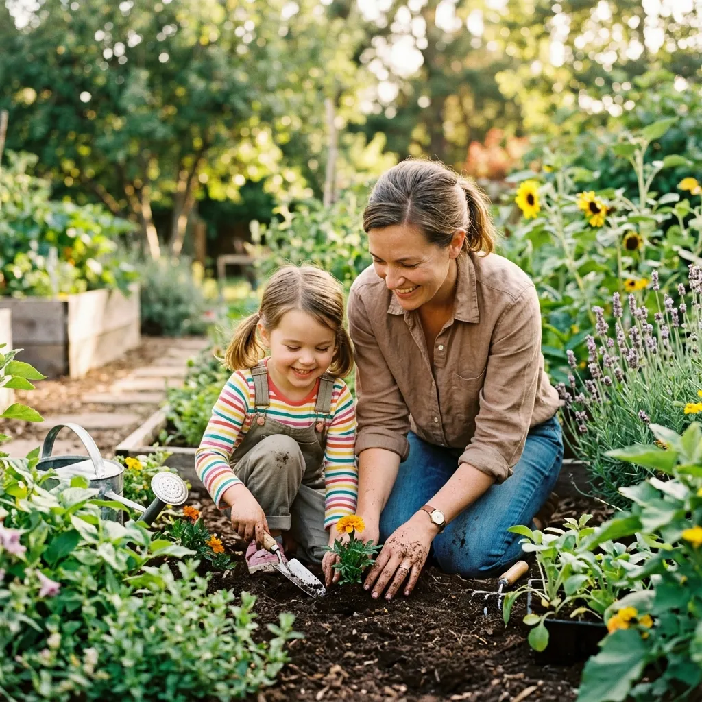 Parent and child connecting during outdoor playtime, symbolizing holistic development.