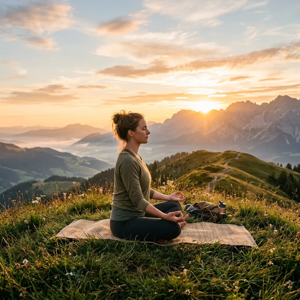 Person meditating in nature to illustrate the mind-body connection.