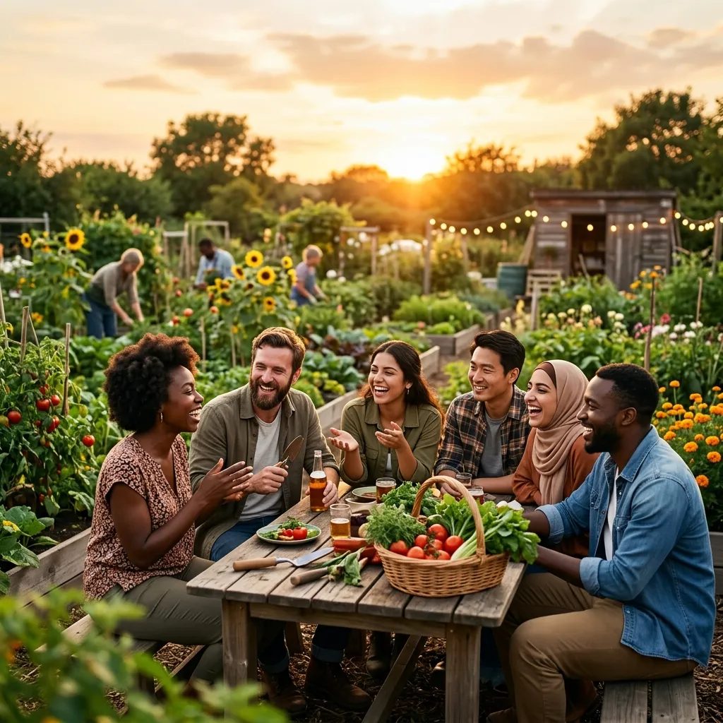 People engaging in meaningful social interaction outdoors.