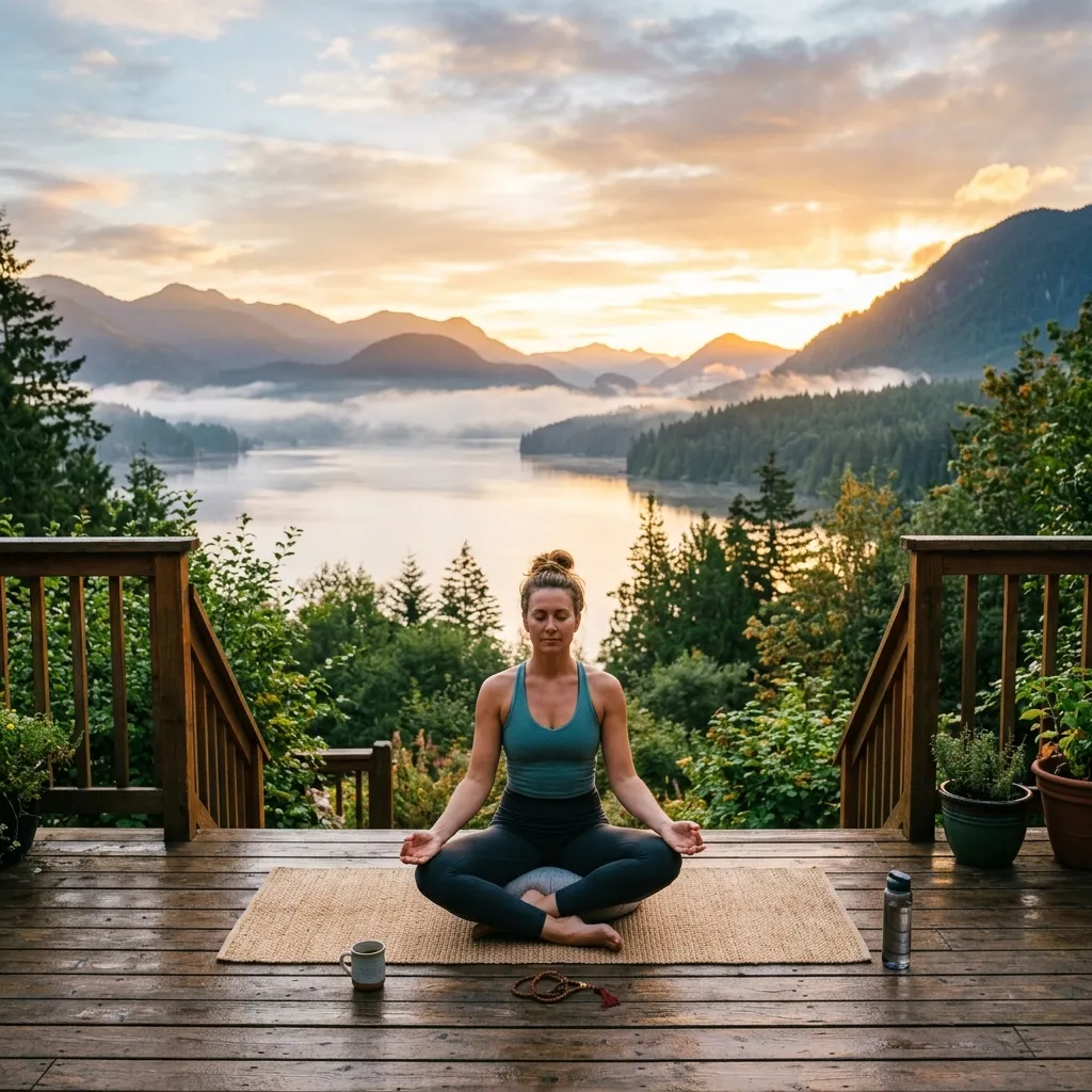 Person meditating in nature to symbolize holistic wellness and self-care.